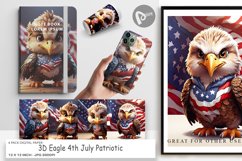 Digital Paper 3D Eagle 4th July Patriotic Product Image 1