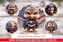 Wind Spinner 3D Eagle 4th July Patriotic Product Image 1