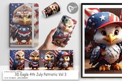 Digital Paper 3D Eagle 4th July Patriotic Product Image 1