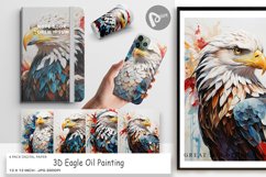 Digital Paper 3D Eagle Painting Product Image 1
