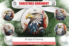 Christmas Ornaments 3D Eagle Painting Product Image 1