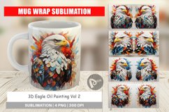 Mug Wrap Design 3D Eagle Painting Product Image 2