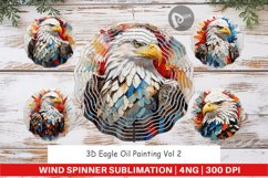 Wind Spinner 3D Eagle Painting Product Image 1