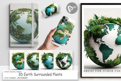 Digital Paper 3D Earth Surrounded Plants Product Image 1