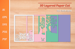 Joyful Spring - 3D Layered Paper Cut SVG Product Image 2