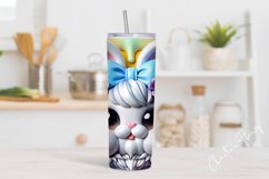 3D Spring Easter Bunny Tumbler Wrap PNG Product Image 2