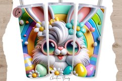3D Easter Bunny Tumbler Wrap PNG Product Image 1