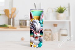 3D Easter Bunny Tumbler Wrap PNG Product Image 2