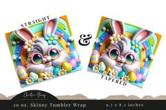 3D Easter Bunny Tumbler Wrap PNG Product Image 3