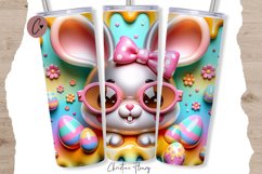 3D Easter Bunny Tumbler Wrap PNG Product Image 1