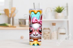3D Easter Bunny Tumbler Wrap PNG Product Image 2