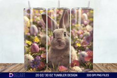 3D Easter Bunny Tumbler Wrap Product Image 1