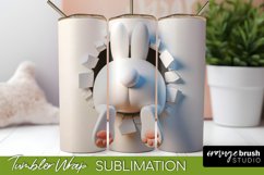 3D Easter Bunny Tumbler Wrap Sublimation for Skinny Tumbler
