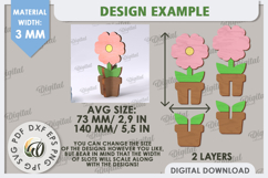 3D Spring Flower Laser Cut. Home Decor. Spring Decor SVG Product Image 2