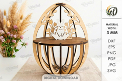 3D Easter Egg Laser Cut. Easter Stand Decor SVG Product Image 1