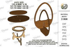 3D Easter Egg Laser Cut. Easter Stand Decor SVG Product Image 2