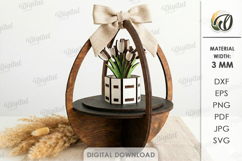 3D Easter Egg Laser Cut. Easter Stand Decor SVG Product Image 1