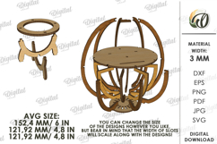 3D Easter Egg Laser Cut. Easter Stand Decor SVG Product Image 2