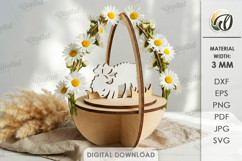 3D Easter Egg Laser Cut. Easter Stand Decor SVG Product Image 1