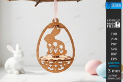 3D Easter Egg Ornament Laser Cut | Layered Easter Decor SVG Product Image 1