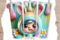 3D Cute Easter Gnome Tumbler Wrap PNG Product Image 1