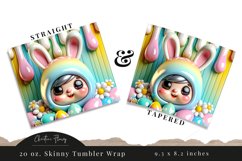 3D Cute Easter Gnome Tumbler Wrap PNG Product Image 3