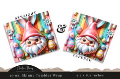 3D Cute Easter Gnome Tumbler Wrap PNG Product Image 3