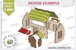 Wooden Easter Houses LaserCut Bundle. 3D Easter Houses SVG Product Image 5
