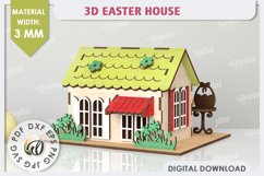 Wooden Easter Houses LaserCut Bundle. 3D Easter Houses SVG Product Image 3