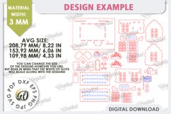 Wooden Easter Houses LaserCut Bundle. 3D Easter Houses SVG Product Image 6