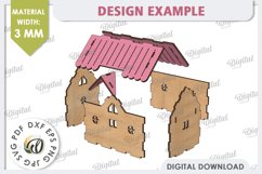 Wooden Easter Houses LaserCut Bundle. 3D Easter Houses SVG Product Image 9