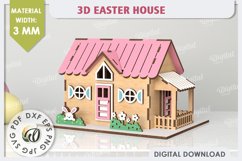 Wooden Easter Houses LaserCut Bundle. 3D Easter Houses SVG Product Image 7