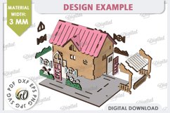Wooden Easter Houses LaserCut Bundle. 3D Easter Houses SVG Product Image 10