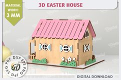 Wooden Easter Houses LaserCut Bundle. 3D Easter Houses SVG Product Image 8