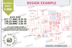 Wooden Easter House Laser Cut. 3D Easter House SVG Product Image 5