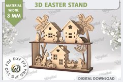 3D Easter Decor Laser Cut. Easter Stand. Spring Designs SVG Product Image 1
