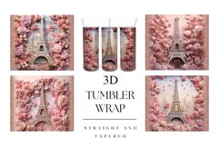 20oz 3D Eiffel Quilling Tumbler, 3D Paper Art Eiffel Flower Product Image 1