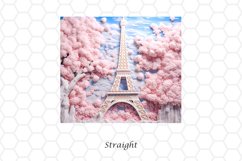 3D Eiffel tower 20 oz Skinny Tumbler Wrap Sublimation Design