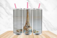3D Eiffel Tower Watercolor Tumbler wrap Bundle Product Image 4