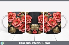 GorgeousBlack Begonias Mug Wrap design.