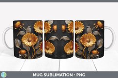 GorgeousBlack Calendula Mug Wrap design.