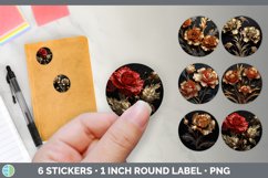 Bundle of six Black Carnations Stickers designs.
