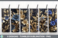 Bundle of six Black Delphiniums Tumbler designs.
