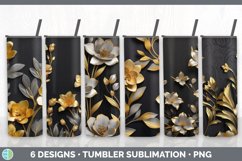 Bundle of six Black Freesias Tumbler designs.