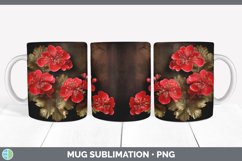 GorgeousBlack Geraniums Mug Wrap design.