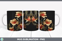 GorgeousBlack Gladiolus Mug Wrap design.