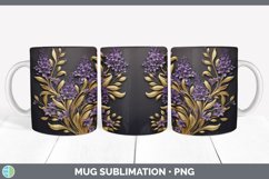 GorgeousBlack Lavenders Mug Wrap design.
