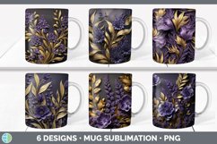 Bundle of six Black Lavenders Mug Wrap designs.
