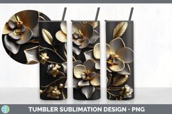 GorgeousBlack Orchid Tumbler design.
