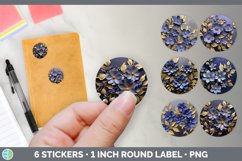 Bundle of six Black Periwinkles Stickers designs.